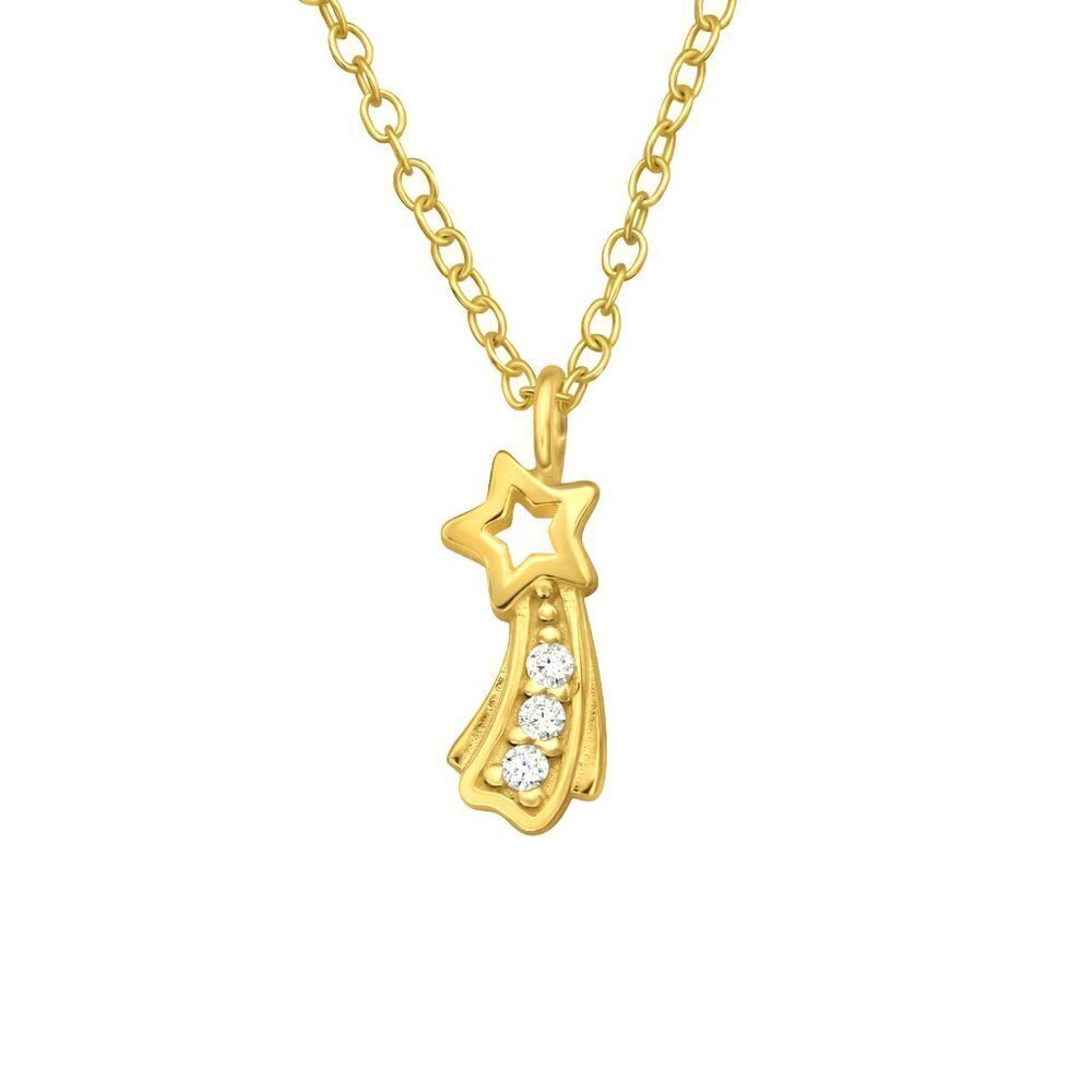 24k Gold Vermeil Dainty Shooting Star Necklace 38$